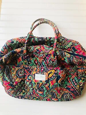 Vera Bradley L/XL Paisley/Floral Travel/ Weekend Duffel Bag • $34.20