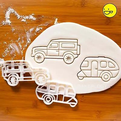 SUV & Caravan Cookie Cutters | Camping Vehicle Camper Van Trailer Wedding Party • £22.42