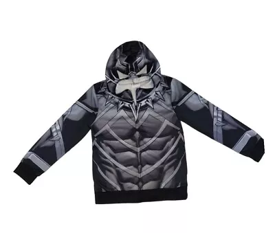 Marvel Black Panther Mask Hoodie Zip Up Boys Size Medium Hero Avengers • $19.90
