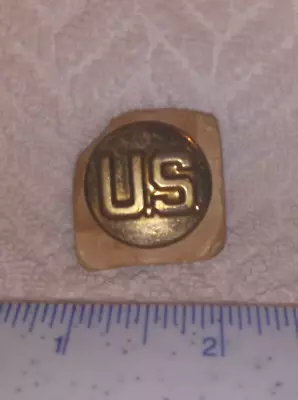 WWII Round Brass US Insignia Military Army Button Pin COLLECTIBLE • $2.99