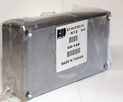 Bud Industries CU-124 Aluminum Project Box 4-23/64  L X 2-23/64  W X 1-13/64  H • $9.95