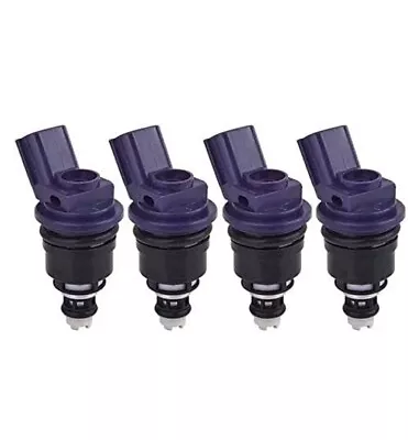 4 GENUINE 370cc 375cc Fuel Injectors For S13 S14 SR20DET SIDE FEED FLOW MATCHED • $195.71