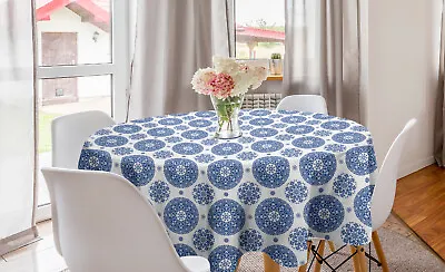 £23.99 • Buy Paisley Round Tablecloth Vintage French Blue