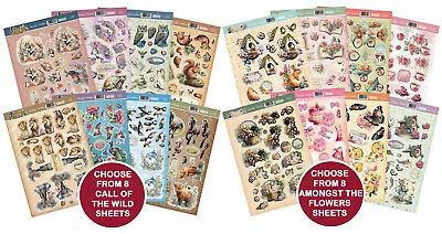 Hunkydory Die Cut Decoupage Toppers Choice Of Floral Animals Magic Or Transport • £1.95