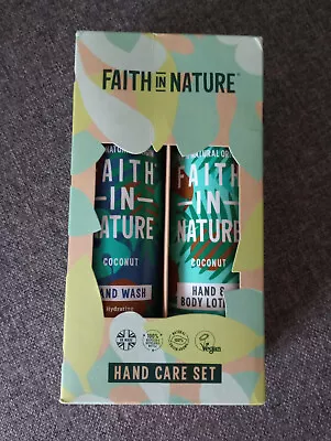Faith In Nature Coconut Hand Care Set BNIB 2x400ml Hand Wash/hand & Body Lotion • £5