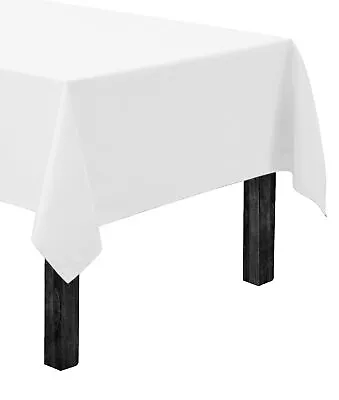 Rectangle Tablecloth - 60 X 102 Inch White Table Cloth For 6 Foot Rectangle T... • $15.08