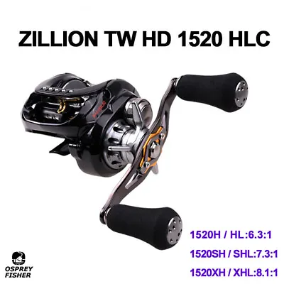2018 Daiwa Zillion TW HD 1520 HLC Baitcasting Fishing Reel 10/1BB 7kg Drag Reel • $599.79
