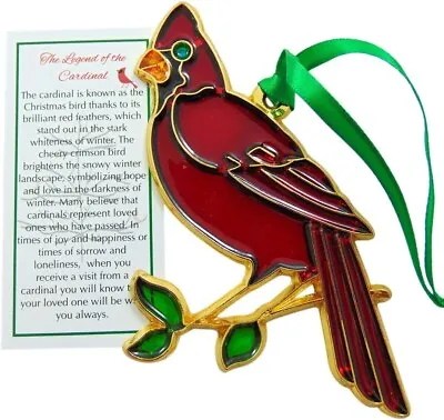 Cardinal Christmas Ornament With Legend Card Holiday Decoration 5 Inch • $13.74