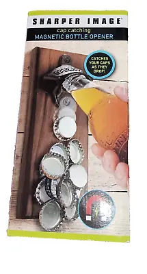 Sharper Image Cap Catching Magnetic Bottle Opener Beer Man Cave Bar Wall Mount  • $7