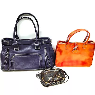 Longchamp Tote Bag  Tote Bag Hand Bag And  3 Set Browns Leather 1018425 • $3.25