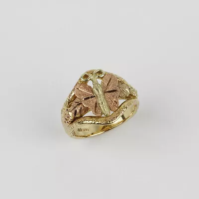 Vintage 10k Black Hills Gold  Butterfly  Ring/Band Size 3.5 • $189
