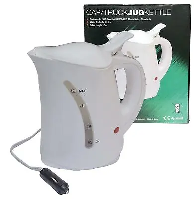 Summit 12v Electric Low Wattage Kettle Car Caravan Motorhome White 1L • £18.95