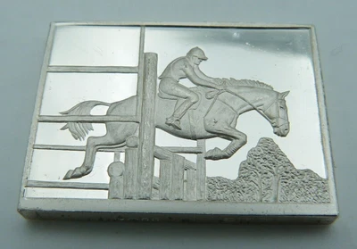 £24.97 • Buy Hallmarked Solid Silver Horse Racing Ingot - Badminton Trials - Duke Of Beaufort