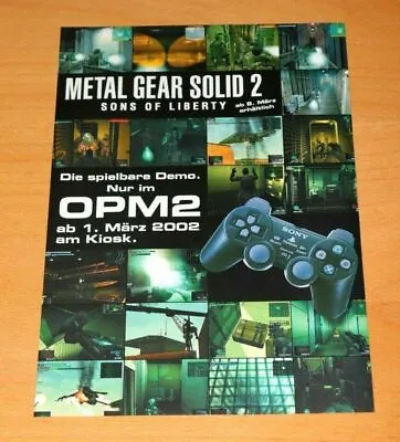 Metal Gear Solid 2 Sons Of Liberty / Monsters Inc PS2 Promo Vintage Poster Ad • $36.42