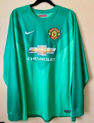 Nike Manchester United Goalkeeper LS Jersey - Green - Men's XXL • $39.99