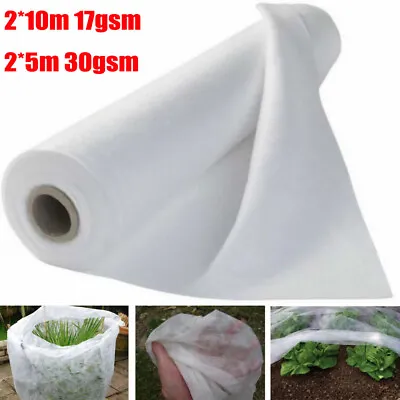 Garden Fleece Non-Woven Fabric Cover Horticultural Plants Frost Protection 5 10M • £9.98