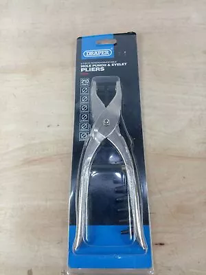 Draper 31096 Interchangeable Hole Punch And Eyelet Plier 210mm  Blue • £10