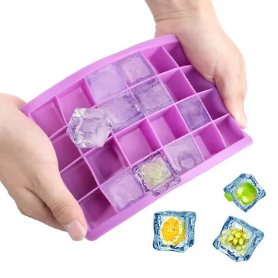 £3.19 • Buy Silicone 24 Square Chocolate Mould Candy Ice Cube Tray Jelly Mold Icing Freezer