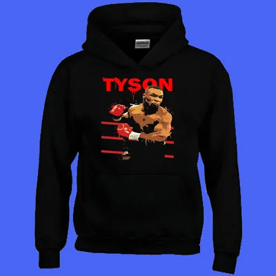 IRON MIKE TYSON Logo Men's Black Hoodie Sweatshirt Size S-3XL • $37.89