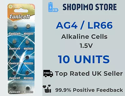 10 X LR66 G4A LR626 L626 1.5v Alkaline AG4 Batteries Coin Cell Watch Battery New • £2.29