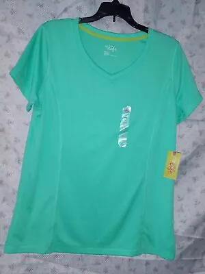 Womens Blouse Made For Life Quick-Dri L Light Green New • $8.90