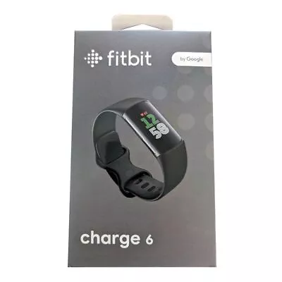 Fitbit Charge 6 Premium Fitness Tracker (Obsidian / Black Aluminum) GA05183 • $258.95