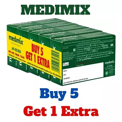 Medimix Ayurvedic Classic 18 Herbs Soap75 Gm (5+1 Pack)  Free Ship • $36.99