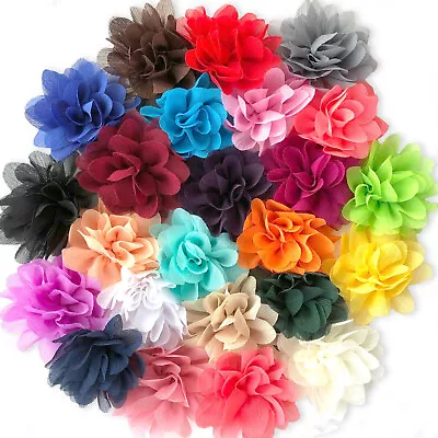 PASTEL Fabric Flower Hair Clips Grips Bobbles Bridesmaid Wedding Dance Festival • £1.59