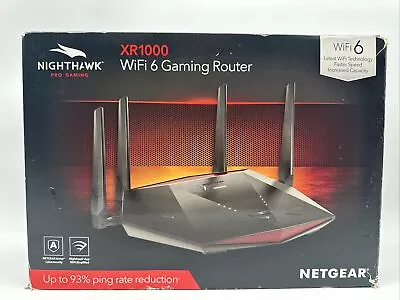 NETGEAR Nighthawk Pro Gaming Wi-Fi 6 Router - Black (XR1000-100NAS) Open Box • $109.95