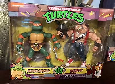 Teenage Mutant Ninja Turtles TMNT Playmate Michelangelo Vs Bebop 2-pack🔥 • $19.99