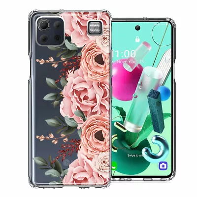 For LG K92 Blush Pink Peach Spring Flowers Peony Rose Case • $11.21