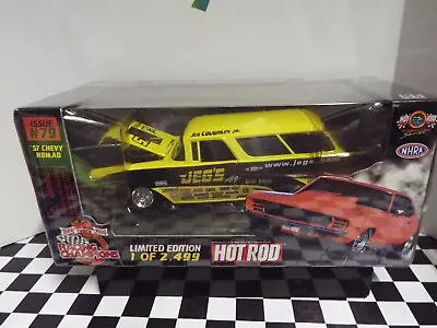 NIB 1998 1/24 Jeg Coughlin 57 Chevy Nomad Hot Rod Drag Car L/E 1/2499 • $15