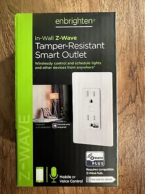 ZW1002 - Enbrighten Z-Wave Plus In-Wall TR Smart Outlet White Gen5: 55256 • $32