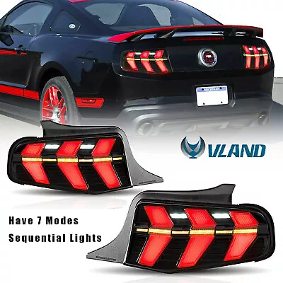 Pair LED Tail Lights 7-Modes Sequential Blinker Brake For 2010-2012 Ford Mustang • $342