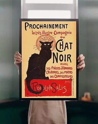 LE CHAT NOIR 1896 POSTER PRINT A5A1 Black Cat Bohemian French Club Wall Art Deco • £4.95