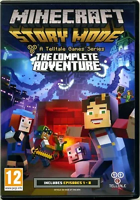 Minecraft Story Mode Telltale Games Series The Complete Adventure Ep 1-8 PC DVD • £77.06