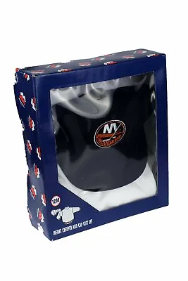 New York Islanders NHL Baby Boys Infants Creeper & Cap Gift Set White - Navy • $11.99