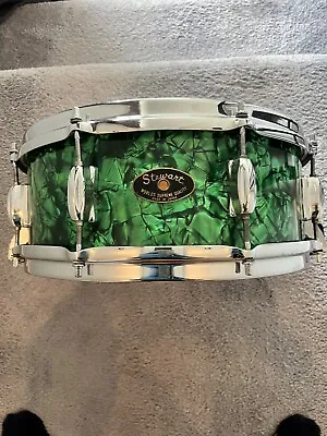 Vintage Stewart Snare Drum 5.5x14 Green Diamond Pearl 8 Lug Exc. Cond. Fat Tone! • $220