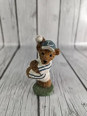 Home Interiors Gifts Teddy Bear Figurine Heres The Pitch 1999 KK Baseball Figure • $6.99