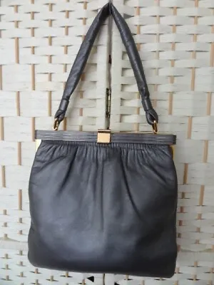 £8 • Buy Jane Shilton Metallic Grey Leather Vintage Bag With Original Mirror.