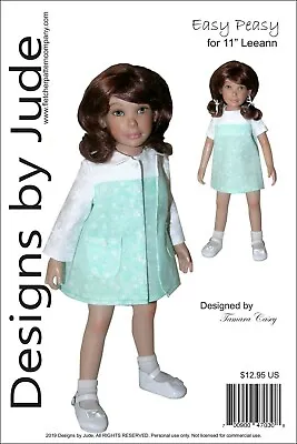 $12.95 • Buy Easy Peasy Doll Clothes Sewing Pattern 11  Leeann Dolls
