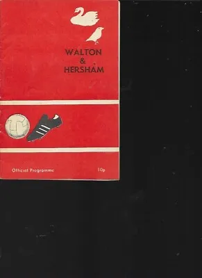 PROGRAMME - WALTON & HERSHAM V MAIDENHEAD UNITED - 3 DECEMBER 1977 • £1.99