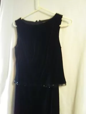 WT158 Teddi Size 6 Black Velvet Type Formal Holiday Gown • $21
