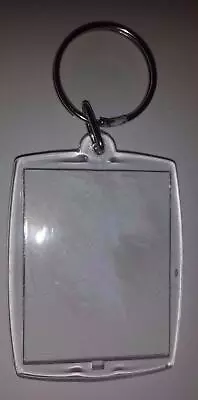 £3.98 • Buy Passport Photo Size Clear Acrylic Blank Keyrings Key Fobs 45 X 35 Mm Keys Ring