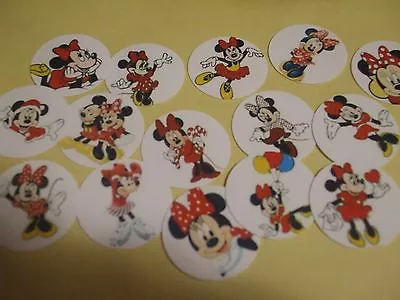 Pre Cut One Inch MINNIE MOUSE Bottle Cap Images! FREE SHIP • $3.40