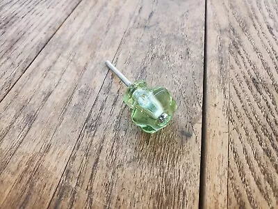 Green Depression Glass Drawer Pulls Cabinet Cupboard Knob Vintage Uranium • $24.99