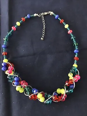 £2.99 • Buy Beaded M&s Necklace Multi Coloured 