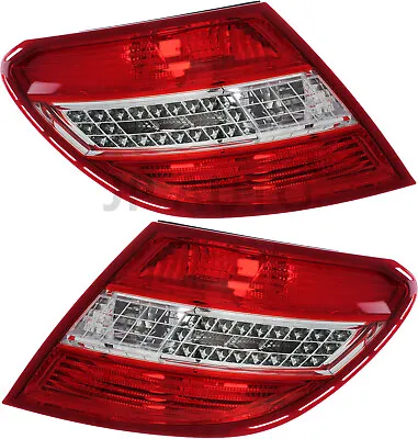 For 2008-2011 Mercedes Benz C Class Tail Light LED Set Driver And Passenger Side • $185.27