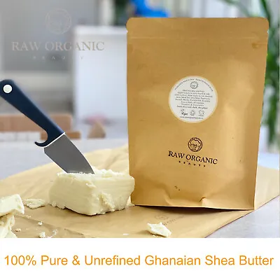 Shea Butter Organic - Unrefined Cold Pressed 100% Pure Raw & Natural -  Vegan • £2.49