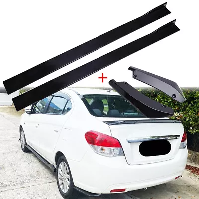 78.7  Side Skirt Panels Lip + Rear Bumper Diffuser Canard For Mitsubishi Mirage • $79.51